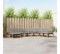 vidaXL Set di divani da esterno da 8 pezzi, in legno di acacia massiccio, set di divani da giardino moderno, in legno di acacia resistente, reclinabile e ideale per il vostro esterno