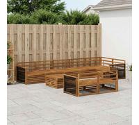vidaXL Set divano da esterno 9 pezzi, salotto da giardino, robusto divano da esterno, modulare per terrazza, zona seduta e comfort