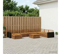 vidaXL Set di divani da esterno 9 pcs Naturale