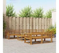 vidaXL Set di divani da esterno 9 pcs Naturale