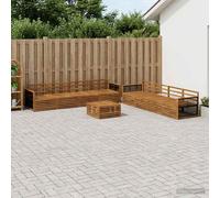 vidaXL Set di divani da esterno 9 pcs Naturale
