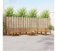 vidaXL Set di divani da esterno 9 pcs Naturale, Set da giardino in legno acacia moderno, divano elegante per piscina, lounge resistente per patio