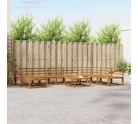 vidaXL Set di divani da esterno 9 pcs Naturale