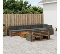 vidaXL Set divano da esterno con cuscino, 9 pezzi, salotto da giardino, robusto divano da esterno, modulare per terrazza, zona seduta e comfort