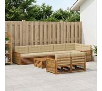 vidaXL Set divano da esterno con cuscino, 9 pezzi, salotto da giardino, robusto divano da esterno, modulare per terrazza, zona seduta e comfort