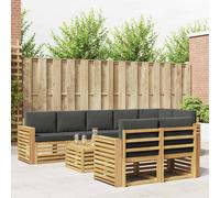 vidaXL Set di divani da esterno 9 pz Bianco e Antracite Poliestere