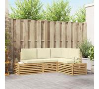 vidaXL Set di divani da esterno Bianco 213,5 x 154,5 x 73 cm, Divano da giardino, set sezionale moderno, posti esterni resistenti, mobili confortevoli per vivere