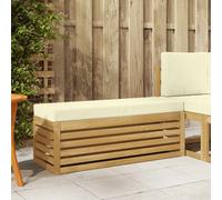 vidaXL Set di divani da esterno Bianco e Crema 115 x 43 x 45 cm