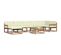 vidaXL Set di divani da esterno con cuscino 22 pcs Naturale e Crema, Set divano moderno per esterni, arredo ergonomico, resistente alle intemperie, perfetto per lounge