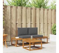 vidaXL Set di divani da esterno con cuscino 3 pcs Naturale