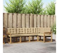 vidaXL Set di divani da esterno con cuscino 5 pcs, Set di divani moderni per esterni, arredo resistente agli agenti atmosferici, comodo lettino da giardino, stile relax all'aperto