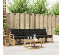 vidaXL Set di divani da esterno con cuscino 5 pcs Bianco e Nero