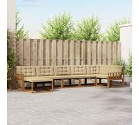 vidaXL Set di divani da esterno con cuscino 21 pcs Naturale e Beige, Couch all'aperto alla moda, set di divani moderni, mobili resistenti per giardino e patio spazioso