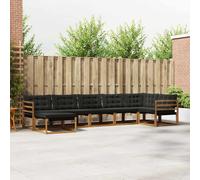 vidaXL Set di divani da esterno con cuscino 21 pcs Naturale e Nero, Couch all'aperto alla moda, set di divani moderni, mobili resistenti per giardino e patio spazioso