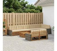 vidaXL Set divano da esterno con cuscino, 9 pezzi, salotto da giardino, robusto divano da esterno, modulare per terrazza, zona seduta e comfort