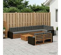 vidaXL Set di divani da esterno con cuscino 9 pcs
