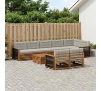 vidaXL Set divano da esterno con cuscino, 9 pezzi, salotto da giardino, robusto divano da esterno, modulare per terrazza, zona seduta e comfort