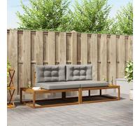 vidaXL Set di divani da esterno 2 Pezzo Grigio Naturale e Chiaro, Divano moderno da esterno, mobili da giardino resistenti, divano sezionale, seduta flessibile per patio, set da lounge resistente all