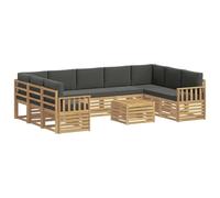 vidaXL Set di divani da esterno da 8 pezzi, bianco e antracite, mobili da giardino, divano da esterno moderno, set sezionale per terrazza e patio, design durevole e confortevole