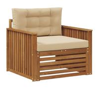 vidaXL Set di divani da esterno Legno di Acacia Massello e Poliestere, Divano da giardino, set modulari per esterni, mobili resistenti per relax in terrazza e cortile