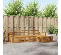 vidaXL Set di divani da esterno Naturale 254 x 162,5 x 73 cm
