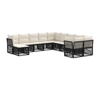 vidaXL Set di divani da giardino, 11 pezzi, in rattan sintetico, set di divani moderni per giardino, mobili da patio, sedute fuori casa, stile e comfort