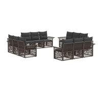 vidaXL Set di divani da giardino, 12 pezzi, grigio rattan sintetico, divano moderno per giardino, design modulare resistente alle intemperie, set in rattan per il vostro patio