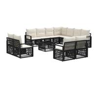 vidaXL Set di divani da giardino, 12 pezzi, in rattan sintetico, elegante e resistente alle intemperie, set modulare per patio, giardino, terrazza e bordo piscina