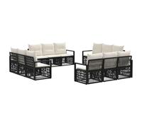 vidaXL Set di divani da giardino, 12 pezzi, nero, in rattan sintetico, divano modulare moderno, resistente alle intemperie, personalizzabile per mobili da giardino, mobili in rattan e cuscini in