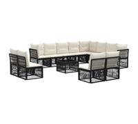 vidaXL Set di divani da giardino, 13 pezzi, in rattan sintetico, mobili da giardino moderni, design modulare resistente, divano esterno, lounge in patio, sedie da giardino