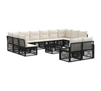 vidaXL Set di divani da giardino, 13 pezzi, in rattan sintetico, moderno per esterni, resistente alle intemperie, gambe regolabili, design modulare, ideale per il patio