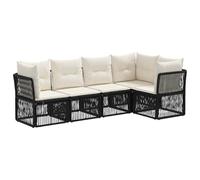 vidaXL Set di divani da giardino, 5 pezzi, in rattan sintetico, mobili moderni per il giardino, set divano per esterni, design modulare, sedute resistenti alle intemperie, lounge regolabile