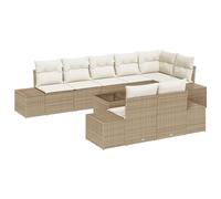 vidaXL Set di divani da Giardino 8 Pezzi con Cuscini. Ampio e Comodo per Esterni, in Rattan Sintetico. Ha Un Design Moderno e alla Moda, Resistente alle intemperie, Perfetto per Il Patio, la terrazza