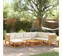 vidaXL Set di divani da giardino 8 pezzi con cuscini in legno di acacia e corda