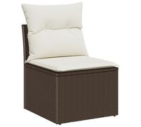 vidaXL Set di divani da Giardino 8 Pezzi con Cuscini Marroni in polyrattan. Mobili da Esterno per 4 Adulti, con Copri modulari Che Si Possono togliere. Facile da Pulire, Perfetto per Lounge, terrazze