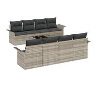 vidaXL Set di divani da Giardino 9 Pezzi con Cuscini Grigio Chiaro in polirattan. Mobili da Esterno Ideali per Un Lounge Comodo, Perfetti per Patio e balconi. Resistenti alle intemperie e dal Design