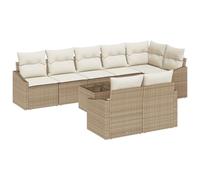 vidaXL Set di divani da Giardino 9 Pezzi con Cuscini Marroni in polyrattan