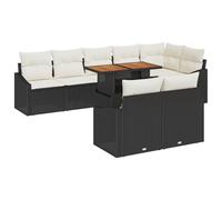 vidaXL Set Divano da Giardino da 9 Pezzi Nero Polyrattan Seduta Esterna con Cuscini Resistente alle Intemperie Design Modulare Sacche di Stoccaggio Incluse Ideale per Mobili da Balcone e Patio Divano
