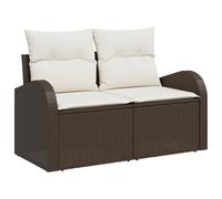 vidaXL Set di divani da Giardino da 8 Pezzi con Cuscini in Rattan polio Marrone. È Un Arredamento modulare per Esterni, Perfetto per Il Patio. Super Comodo e Resistente alle intemperie. Include opzio