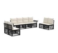 vidaXL Set di divani da giardino da 8 pezzi, nero in rattan sintetico, divano da giardino moderno, modulo resistente alle intemperie, set esterno ideale per riunioni di famiglia