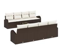 vidaXL Set di divani da Giardino da 9 Pezzi con Cuscini in polyrattan Marrone. Sono modulari e Resistenti alle intemperie, Ideali per Il Tuo Patio e Balcone. Comfort e praticità per Il Tuo Salotto al