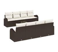 vidaXL Set di divani da Giardino da 9 Pezzi con Cuscini in polyrattan Marrone. Sono modulari e Resistenti alle intemperie, Ideali per Il Tuo Patio e Balcone. Comfort e praticità per Il Tuo Salotto al