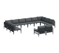 vidaXL Set di divani da Giardino per Il Patio - Ideale per Rilassarsi in Giardino, Impermeabile, Design modulare per Il Tuo Balcone