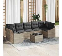 vidaXL Set di divani Grigio chiaro 55 x 55 x 37 cm polyrattan