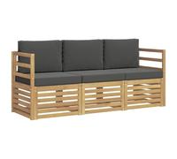 vidaXL Set di divani in legno di acacia solido, mobili da giardino moderni, resistenti alle intemperie, divani in acacia, soluzioni flessibili per il tuo patio