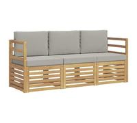 vidaXL Set di divani in legno di acacia solido, mobili da giardino moderni, resistenti alle intemperie, divani in acacia, soluzioni flessibili per il tuo patio