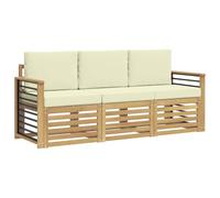 vidaXL Set divani Legno di Acacia Massello, Divano in legno di acacia, set di mobili moderni per esterni, sedute resistenti per rilassarsi in giardino
