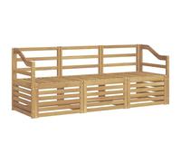 vidaXL Set di divani in legno di acacia solido, mobili da giardino moderni, resistenti alle intemperie, divani in acacia, soluzioni flessibili per il tuo patio
