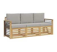 vidaXL Set divani Legno di Acacia Massello, Divano in legno di acacia, set di mobili moderni per esterni, sedute resistenti per rilassarsi in giardino