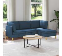 vidaXL Set di divani modulari con spazio di archiviazione 4 pz Blu